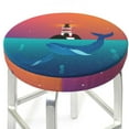 thumbnail image 3 of Haiem Lighthouse and Whale Cushion Round Bar Chair Seat Cover Bar Chair Cushion Covers Elastic Washable Bar Chair Cover,Protects from Scratches and Stains-12 inch, 3 of 7