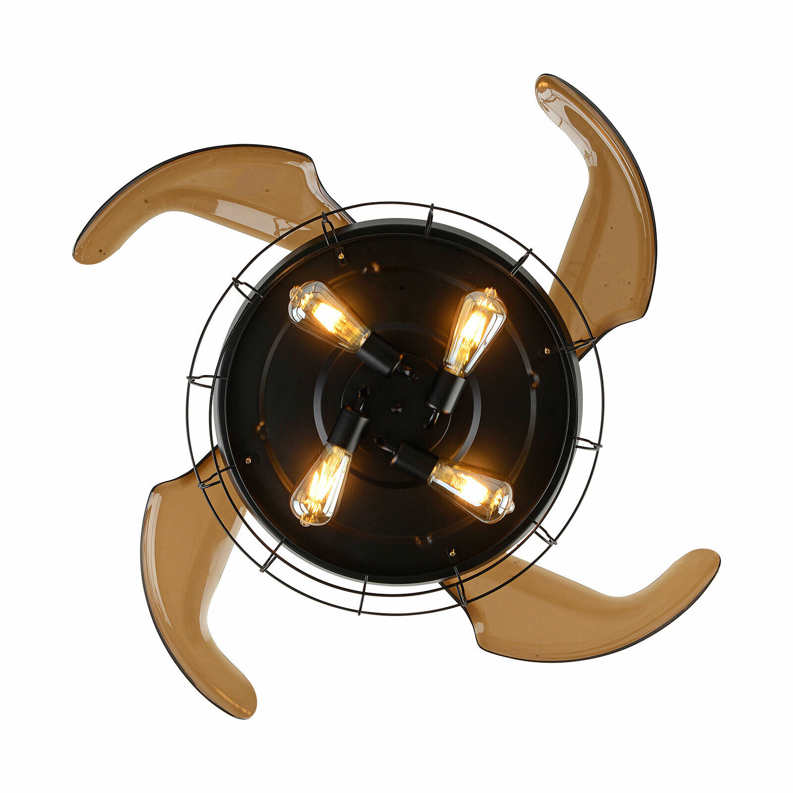 42'' Rustic Ceiling Fan Light Remote Control Chandelier Retractable Blades Lamp