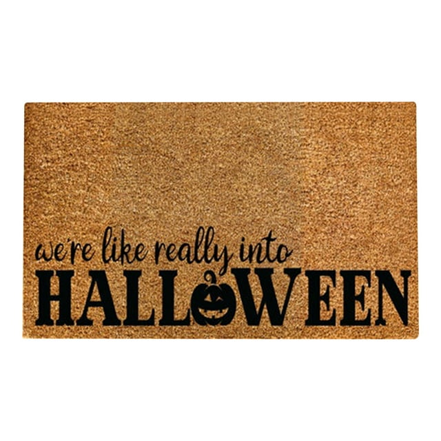 Leutsin Halloween Door Mat Cartoon Floor Mat Hallway Kitchen Foot Mat Soft Non-slip