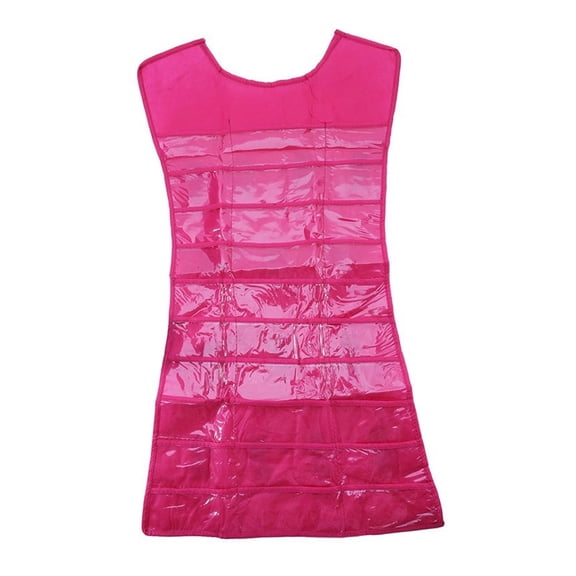 Creative Multi-cell Jewelry Storage Bag Foldable Jewelry Hanging Holder Non-woven Double Sided Rack Necklace Earring