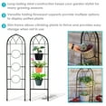 thumbnail image 3 of Sunnydaze Arched 12" x 48" Black Steel Garden Trellis for Climbing Plants (2 Count), 3 of 9