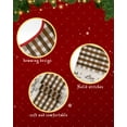 thumbnail image 6 of Brown Plaid Christmas Tree Skirt 36 Inches Large Christmas Skirt Tree, Farmhouse Buffalo Checkered Retro Tree Skirt Christmas Decorations for Fireplace Party Holidays Indoor Outdoor, 6 of 7