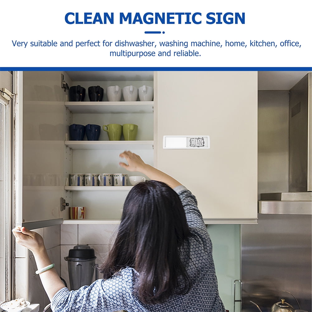 Magnetic Dishwasher Sign Dishwasher Clean/Dirty Magnet Sign - Sliding ...