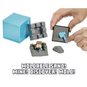 Minecraft Mini Mining Set with Moldable Sand, Environment Accessory and Mini Figure