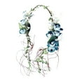 thumbnail image 1 of Diadema de Flores Hecha a Mano Salvador Corona Floral de Novia Azul, 1 of 10
