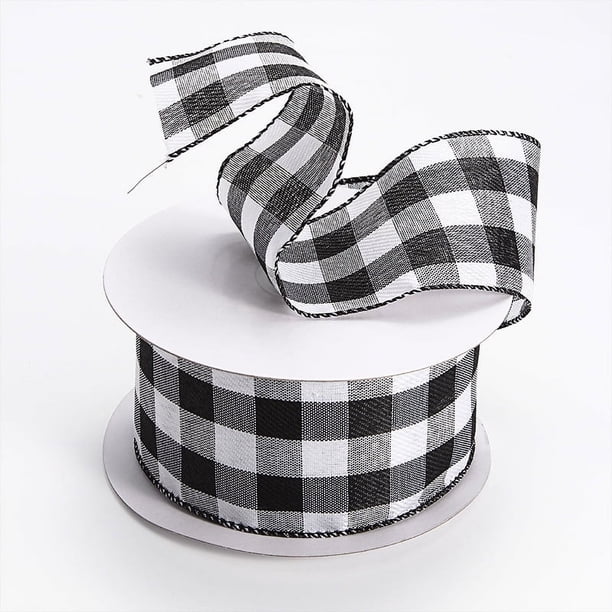 Nvzi Rollos de cinta de arpillera navideña de 5 yardas, cinta decorativa para envolver regalos, coronas, lazos, decoración, estilo D