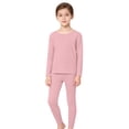 thumbnail image 2 of LIJCC Children's Two Piece Solid Color Thermal Underwear and Thermal Pants Set Kids Base Layer Winter Warm, 2 of 9