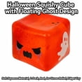 thumbnail image 3 of Halloween Squishy Cube with Floating Ghost Design and Soft Squeeze Material, 1-Pack, Red, for Relaxation, Squeeze Toy, 3 of 3