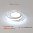 thumbnail image 3 of Lámpara de techo LED redonda de 32 W, moderna, ideal para pasillo, dormitorio, baño, cocina y salón, blanco frío, 27 cm de largo., 3 of 5
