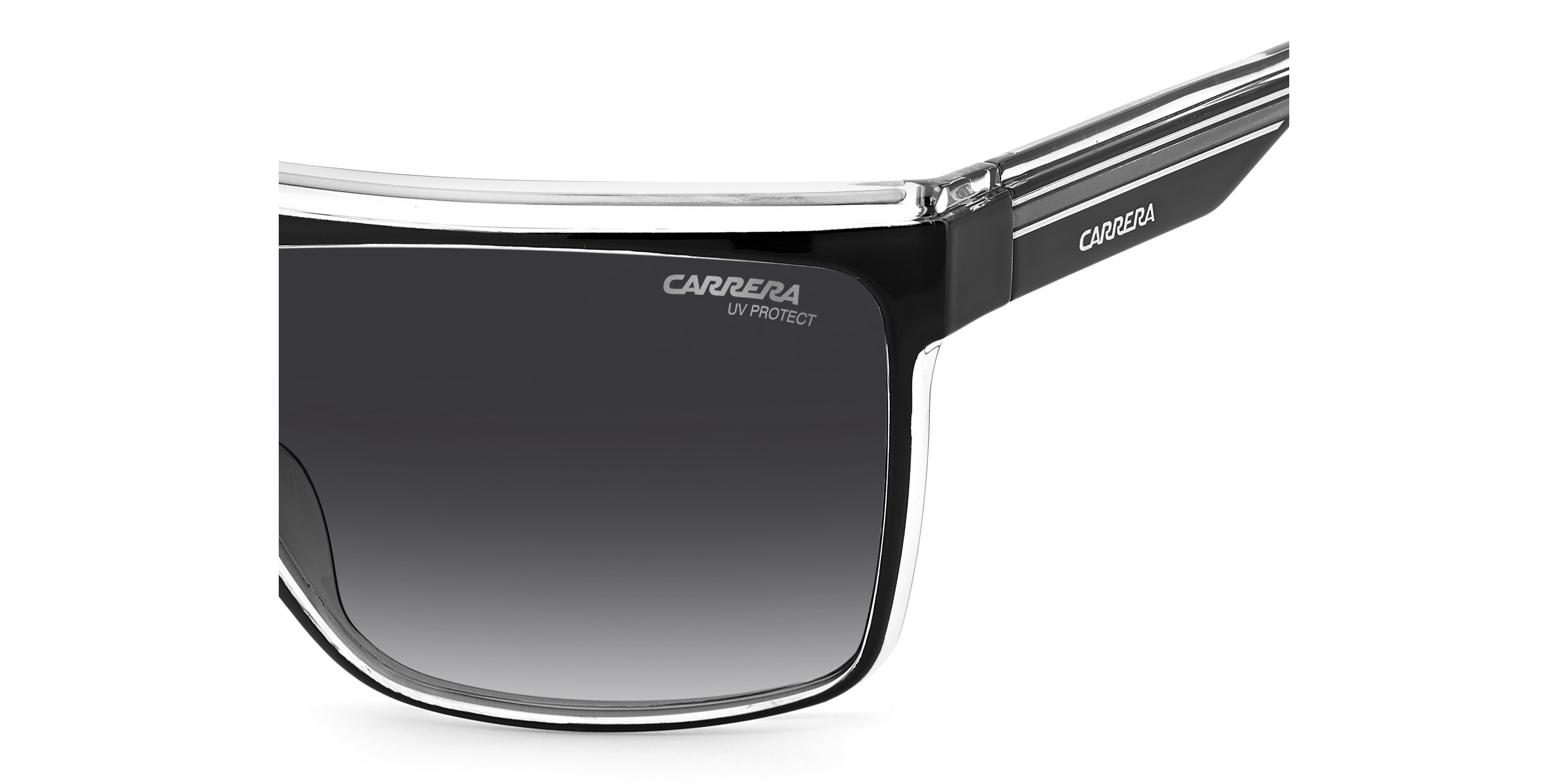 Carrera Men's Black/White Flat Top Square Sunglasses with Gradient Lens - CA22N-080S-9O