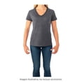thumbnail image 4 of Playera Fruit Of The Loom para Mujer, Cuello V Manga Corta Gris Obscuro Jaspe Talla  G, 4 of 4