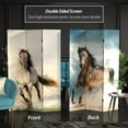 thumbnail image 2 of Oriental Furniture 6 ft. Tall Galloping Horses Canvas Room Divider - 3 Panel, 2 of 7