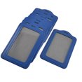 thumbnail image 2 of Factory Faux Leather Vertical Name Tag ID Badge Card Holders Blue 10 Pcs, 2 of 6