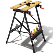 Workbench,ENJOYWOOD Portable Small Workbench with Clamps,Imprinted Ruler and Protractor Scale,Folding Work Table for Woodworking Projects