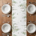 thumbnail image 4 of Table Runner 70 Inches Long for Kitchen Dining, Green Eucalyptus Leaves Dresser Scarf Farmhouse, Dining Table Decorations for Wedding/Parties, Spring Floral Weeping Farmhouse 13 x 70 In, 4 of 8