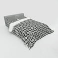 thumbnail image 3 of Retro Duvet Cover Set, Nostalgic Monochrome Geometrical Pattern with Abstract Squares Graphic, Bedding Set with Shams and Fitted Sheet, 3 Sizes, by Ambesonne, 3 of 3