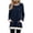 Dark Blue, variant on Kezqiaxn Shirts for Women Trendy Spliced Long Sleeve Crew Neck Knitted Casual Tops with Pockets Womens Blouses Winter Clothes