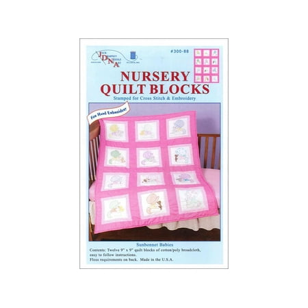 Jack Dempsey Nursery Quilt BlocksSunbonnetBab 12pc