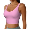 thumbnail image 2 of Fotbe Pink Sujetador Deportivo Largo sin Aros para Mujer con Almohadillas y Soporte Medio, Transpirable y Absorbente, Camiseta Tipo Chaleco o Tank Top-Medium, 2 of 8