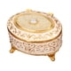 thumbnail image 2 of Joyero de metal, joyero de estilo vintage, contenedor decorativo, escritorio para mujer. Oro blanco, 2 of 9