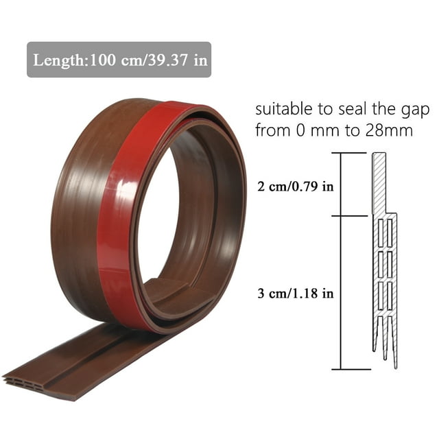 Tira De Goma De Silicona Para Puerta De 100cm, Sello Autoadhesivo Para Puerta Trasera Para Ventana O Hueco De Puerta ANGGREK HJJY01
