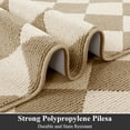thumbnail image 3 of MeyJey Diamond Plaid Kitchen Rugs Sets of 3, Non Slip Kitchen Floor Mats Washable Kitchen Rug, Beige White, 3 of 8
