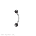 thumbnail image 1 of Curved Barbell 16G Eyebrow Piercing - Cartilage, Rook, Tragus - 3 Color Options, 1 of 4