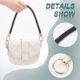thumbnail image 2 of PU Leather Purse Handle 20.5 Inch Short Leather Handbag Strap Satchel Shoulder Bag Top Handle Bucket Tote Bag Handle with Round Buckle for Hobo Crossbody Purse Designer Handbag Black for DIY, 2 of 6