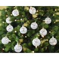 thumbnail image 1 of Sleetly Paquete De 32 Adornos Blancos Para Árbol De Navidad – Juego De Decoración Navideña De Plástico Inastillable Con Bolas De Nieve Con Purpurina De 3,15 Y 2,36 Más Carámbanos Y Copos De Nieve Blan, 1 of 5