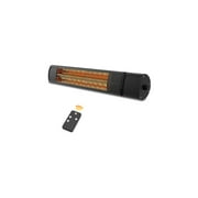 Angle View: 1500-Watt Wall Mounted Outdoor Metal Electric Patio Heater with Remote Control