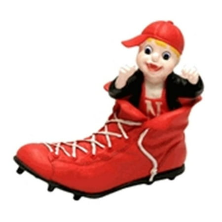 Nebraska Cornhuskers Mascot in Cleat - Script Logo