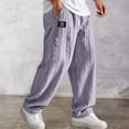 thumbnail image 2 of Casual Knit Joggers Straight Leg Loose Fit Drawstring Trousers With Jacquard Pattern For And Comfort/Purple/4XL, 2 of 4
