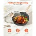 thumbnail image 3 of KFFKFF 17-Item Nonstick Cookware Collection, Granite Kitchen Set, Compatible with Induction Stoves, RV Cooking Ensemble with Fry, Sauce, Saute Pans, Reinforced Glass Covers, and Pan Guards, Black, 3 of 9