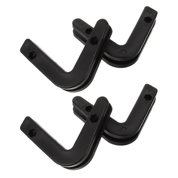 CRILSTYLEO 4Pcs Black Wall Mounted Barbell Holder PP Material Durable Barbell Storage Rack for Home Fitness