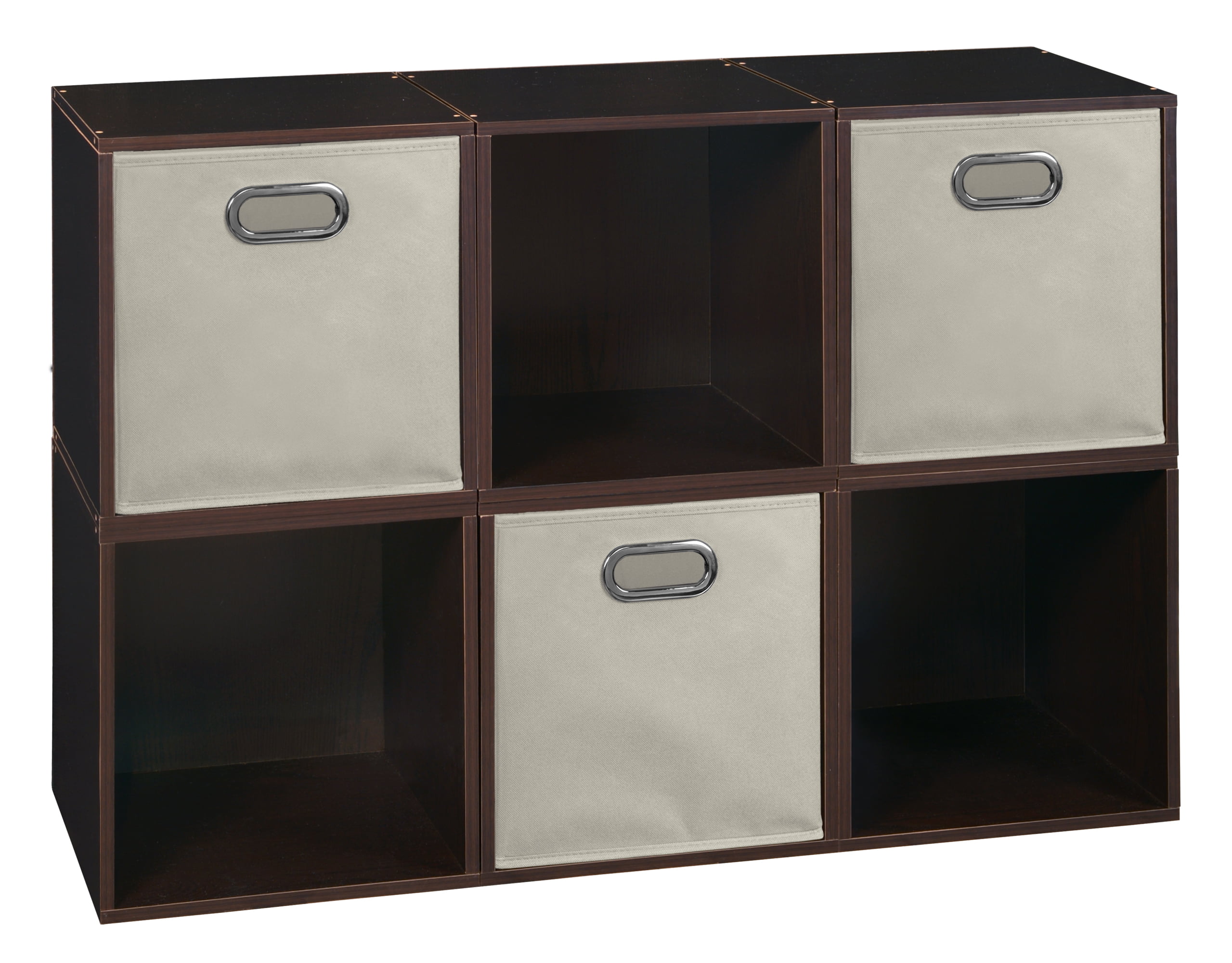 3 Cubes and 1 Canvas Bin Truffle/Black Details about   Niche Cubo Storage Set 