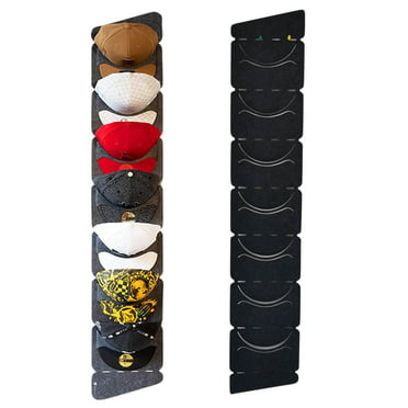 Baseball Hat Rack Over-The-Door Cap Organizer with 24 Clear Pockets & 2 ...