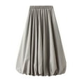 thumbnail image 2 of Bovxnpu Plus Size Skirts For Women, Womens Long Maxi Skirts High Waist A Line Casual Skirts, Flower Skirt Lantern Skirt Mid-calf Skirt Free Size, 2 of 6
