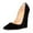 Black Suede, variant on FSJ Women Formal Wedges High Heel Slip On Pumps Pointed Closed Toe Wedding Party Evening Dress Office Shoes Size 8 Black