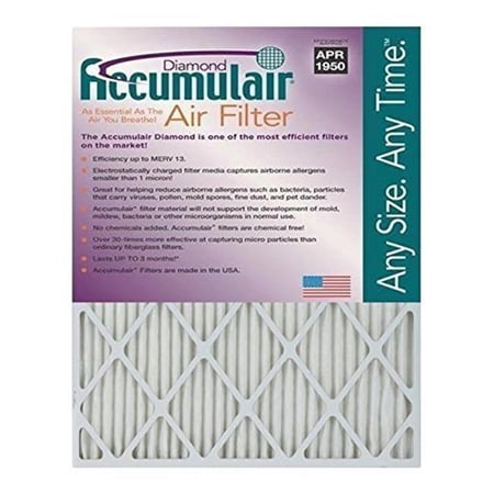 

Accumulair 17.5 x 22 x 1 in. MERV 13 Actual Size Diamond Filter