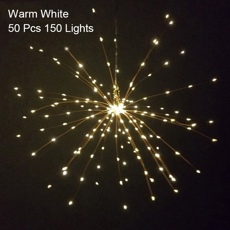 1-4X 100-150 LEDs Battery Firework Fairy Lights Starburst Effect Remote Control 