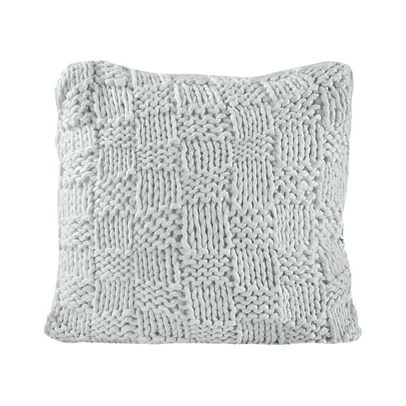 Hiend Accents Unisex Chess Knit Euro Sham - ES1735-OS-GY One Size