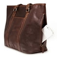 thumbnail image 2 of Jack Georges Voyager Hand-Stained Buffalo Leather Shopper Tote #7803 (Brown), 2 of 7