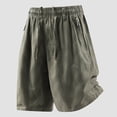 thumbnail image 5 of Big & Tall Summer Shorts for Men Casual Straight Elastic Waist Drawstring Loose Cargo Short with Zipper Pockets (3XL, Army Green), 5 of 9