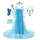 thumbnail image 1 of Disney Frozen Girls Elsa Cosplay Princesa Vestido Lentejuelas Disfraz Snow Queen Fiesta de cumpleaños de Halloween Prom Ropa para niños con Cloak4T (Etiqueta 120) Gao Jinjia LED, 1 of 2