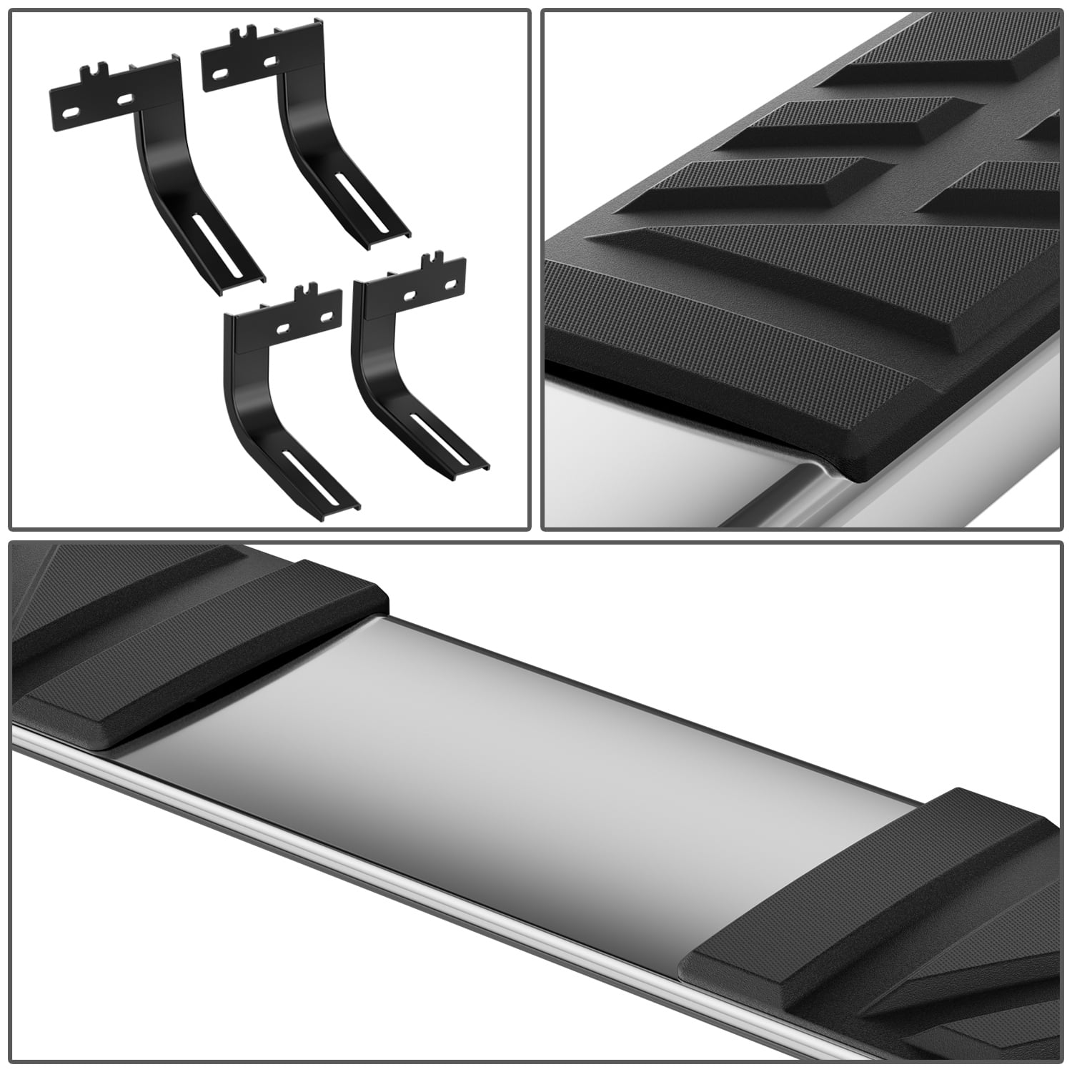 DNA Motoring 6.5" Side Step Nerf Bars Running Boards for 2009-2024 Dodge Ram 1500-3500 Regular Cab