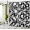 thumbnail image 5 of Ambesonne Abstract Shower Curtain, Train Rail Like Squares, 69"Wx70"L, Charcoal Grey White, 5 of 5