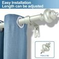 thumbnail image 2 of Urbanest Round Urn Single Curtain Rod Set, 5/8", 48"-84", Pewter, 2 of 6