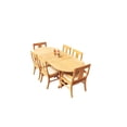 thumbnail image 4 of Grade-A Teak Dining Set: 6 Seater 7 Pc: 94" Mas Oval Trestle Leg Table And 6 Osborne Chairs (2 Arm & 4 Armless Chairs) Patio WholesaleTeak #51OS1307, 4 of 4