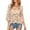 Beige, variant on Lightweight Knit Hollow Out Beach Surplice Top for Solid Shade Sun Casual T Shirt Swimwear Cover Ups