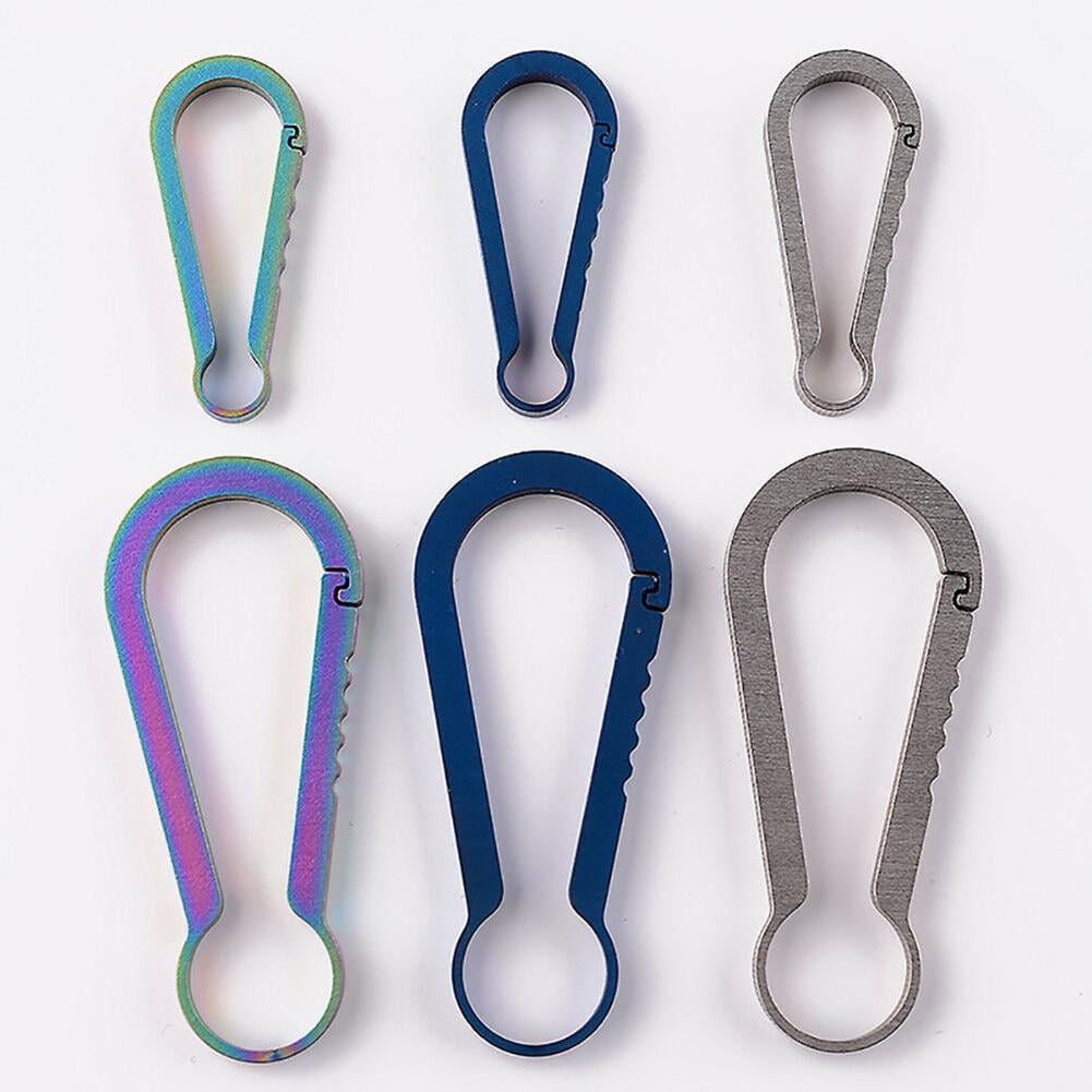 Titanium Alloy Outdoor Camping Carabiner Keychain Hanging Buckle Snap Hook S/L 